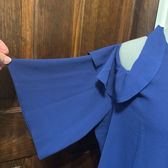 Umgee Ruffled Cold Shoulder Blouse - Picture 4 of 5